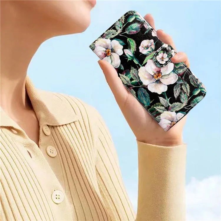 For Samsung Galaxy A05 4G Case PU Leather Stand Pattern Printing Phone Cover