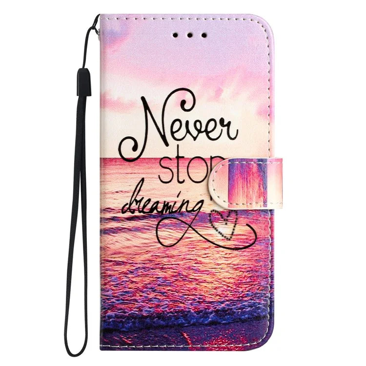 For Samsung Galaxy A05 4G Case PU Leather Stand Pattern Printing Phone Cover