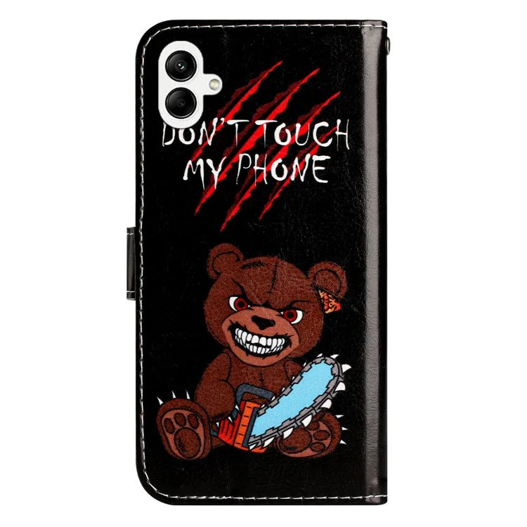 For Samsung Galaxy A05 4G Case PU Leather Stand Pattern Printing Phone Cover