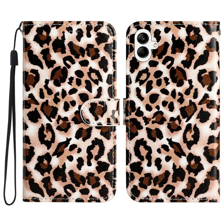 For Samsung Galaxy A05 4G Case PU Leather Stand Pattern Printing Phone Cover