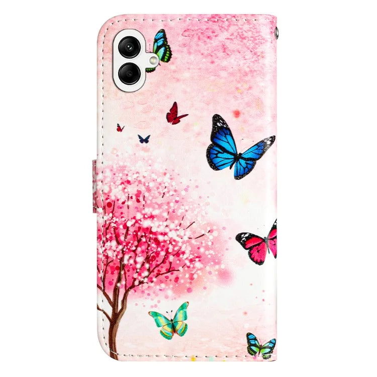 For Samsung Galaxy A05 4G Case PU Leather Stand Pattern Printing Phone Cover