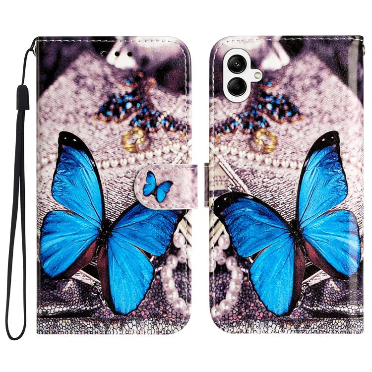 For Samsung Galaxy A05 4G Case PU Leather Stand Pattern Printing Phone Cover