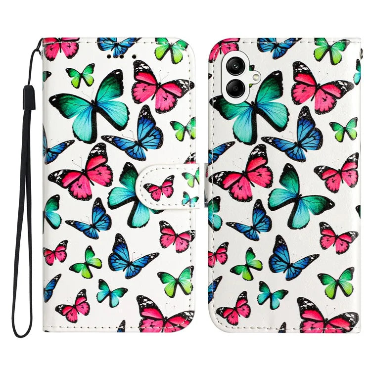 For Samsung Galaxy A05 4G Case PU Leather Stand Pattern Printing Phone Cover