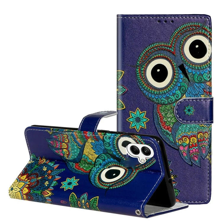 For Samsung Galaxy A05 4G Cover Pattern Printing Anti-drop Phone Leather Case
