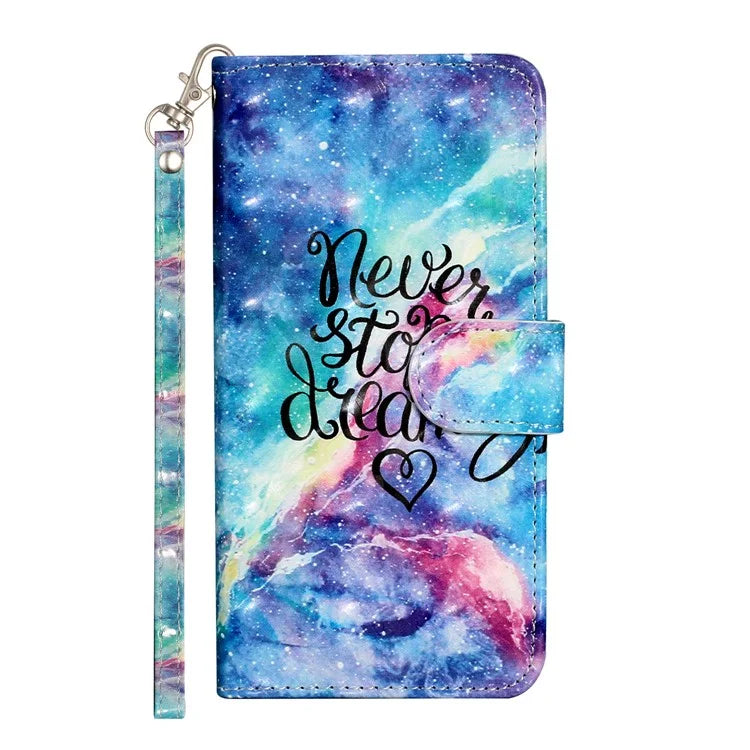 For Samsung Galaxy A05 4G Cover Flip Stand 3D Pattern Print Leather Phone Case
