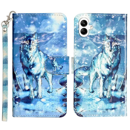 For Samsung Galaxy A05 4G Cover Flip Stand 3D Pattern Print Leather Phone Case