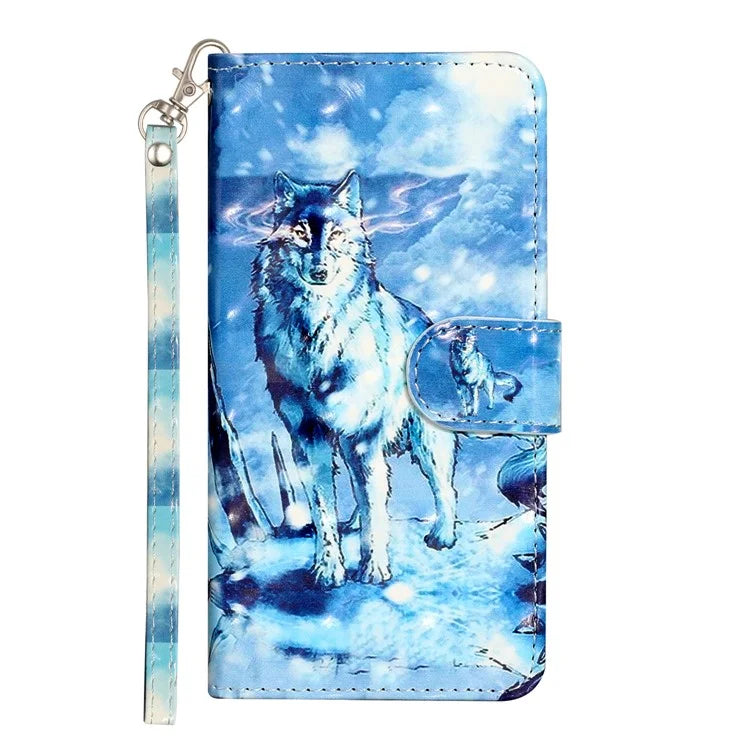 For Samsung Galaxy A05 4G Cover Flip Stand 3D Pattern Print Leather Phone Case