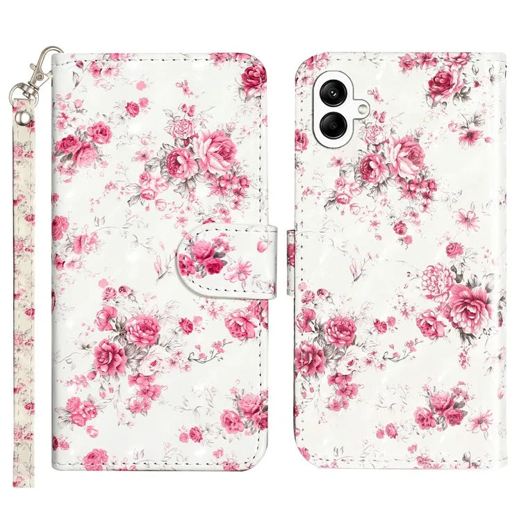 For Samsung Galaxy A05 4G Cover Flip Stand 3D Pattern Print Leather Phone Case