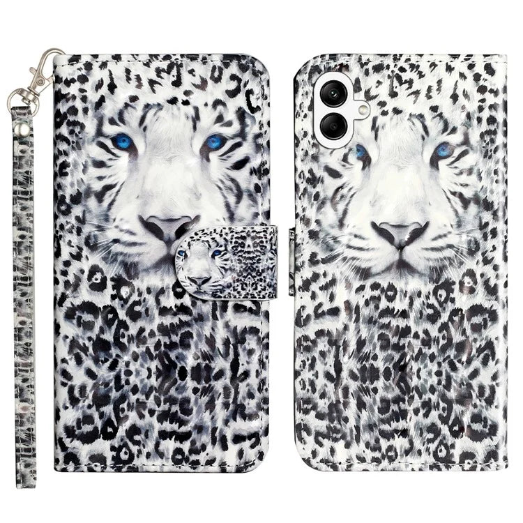 For Samsung Galaxy A05 4G Cover Flip Stand 3D Pattern Print Leather Phone Case