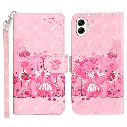 For Samsung Galaxy A05 4G Cover Flip Stand 3D Pattern Print Leather Phone Case