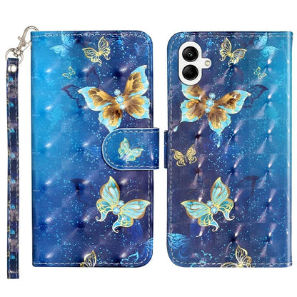 For Samsung Galaxy A05 4G Cover Flip Stand 3D Pattern Print Leather Phone Case
