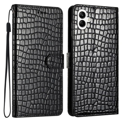 For Samsung Galaxy A05 4G Leather Case Crocodile Texture Wallet Cover