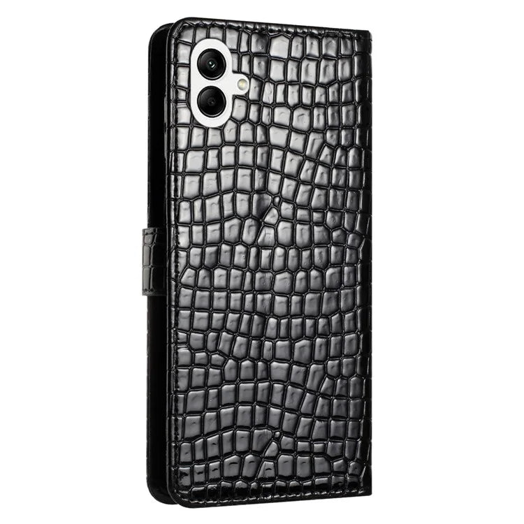 For Samsung Galaxy A05 4G Leather Case Crocodile Texture Wallet Cover