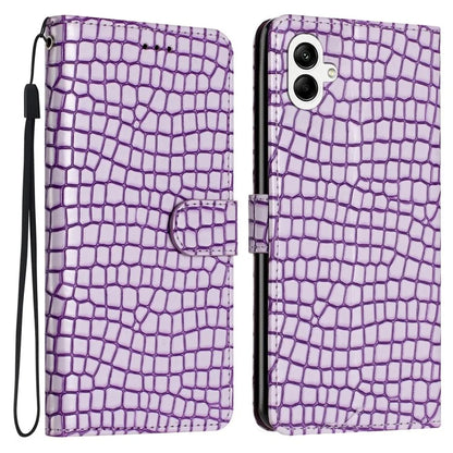 For Samsung Galaxy A05 4G Leather Case Crocodile Texture Wallet Cover