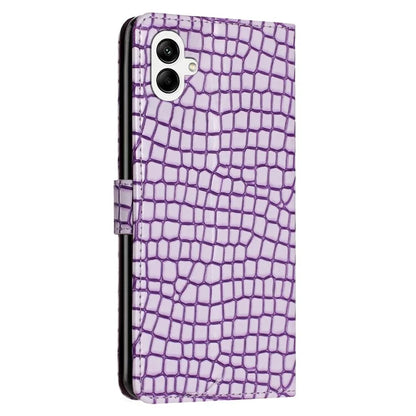 For Samsung Galaxy A05 4G Leather Case Crocodile Texture Wallet Cover