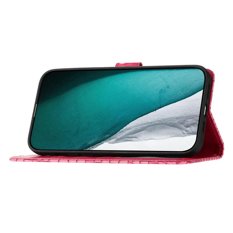 For Samsung Galaxy A05 4G Leather Case Crocodile Texture Wallet Cover
