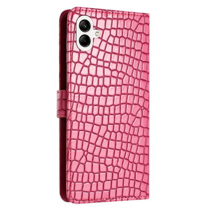 For Samsung Galaxy A05 4G Leather Case Crocodile Texture Wallet Cover