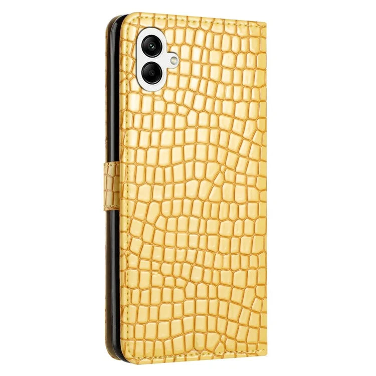 For Samsung Galaxy A05 4G Leather Case Crocodile Texture Wallet Cover