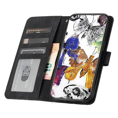 For Samsung Galaxy A05 4G Case Butterfly Imprinted PU Leather Anti-drop Phone Cover with Strap