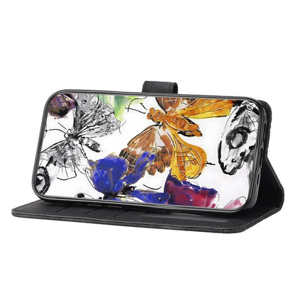 For Samsung Galaxy A05 4G Case Butterfly Imprinted PU Leather Anti-drop Phone Cover with Strap