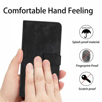 For Samsung Galaxy A05 4G Case Butterfly Imprinted PU Leather Anti-drop Phone Cover with Strap