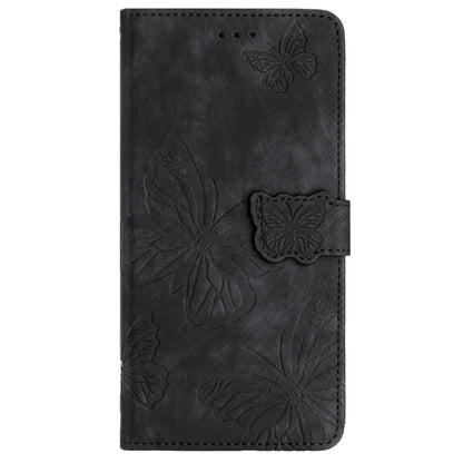 For Samsung Galaxy A05 4G Case Butterfly Imprinted PU Leather Anti-drop Phone Cover with Strap