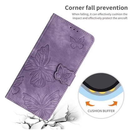 For Samsung Galaxy A05 4G Case Butterfly Imprinted PU Leather Anti-drop Phone Cover with Strap