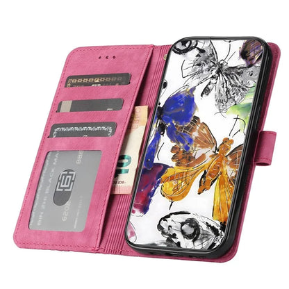 For Samsung Galaxy A05 4G Case Butterfly Imprinted PU Leather Anti-drop Phone Cover with Strap