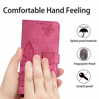For Samsung Galaxy A05 4G Case Butterfly Imprinted PU Leather Anti-drop Phone Cover with Strap