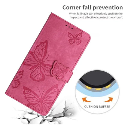 For Samsung Galaxy A05 4G Case Butterfly Imprinted PU Leather Anti-drop Phone Cover with Strap