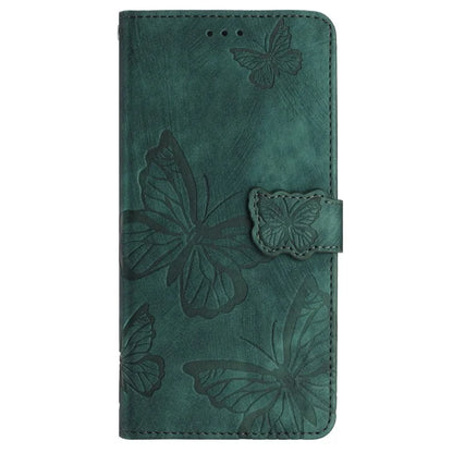 For Samsung Galaxy A05 4G Case Butterfly Imprinted PU Leather Anti-drop Phone Cover with Strap