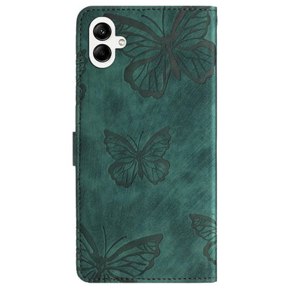 For Samsung Galaxy A05 4G Case Butterfly Imprinted PU Leather Anti-drop Phone Cover with Strap