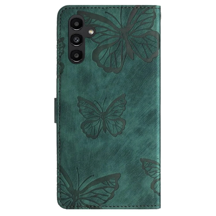 For Samsung Galaxy A15 5G Case Butterfly Imprinted Cell Phone Leather Cover with Strap