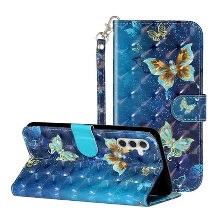 For Samsung Galaxy A15 5G Cover 3D Pattern Print Flip Stand Leather Phone Case