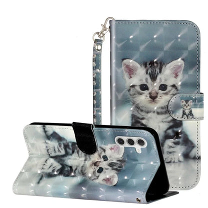 For Samsung Galaxy A15 5G Cover 3D Pattern Print Flip Stand Leather Phone Case