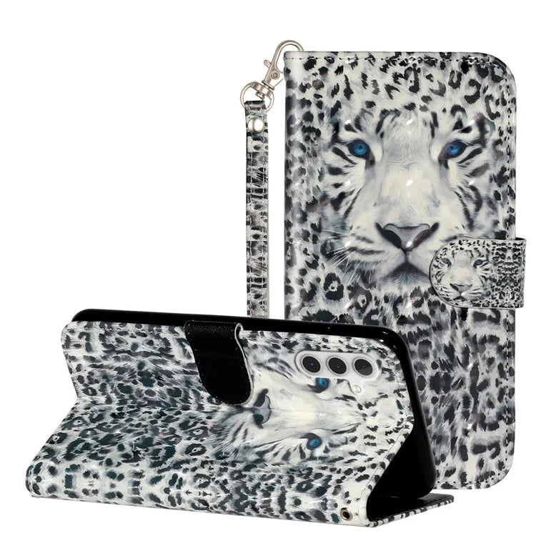 For Samsung Galaxy A15 5G Cover 3D Pattern Print Flip Stand Leather Phone Case