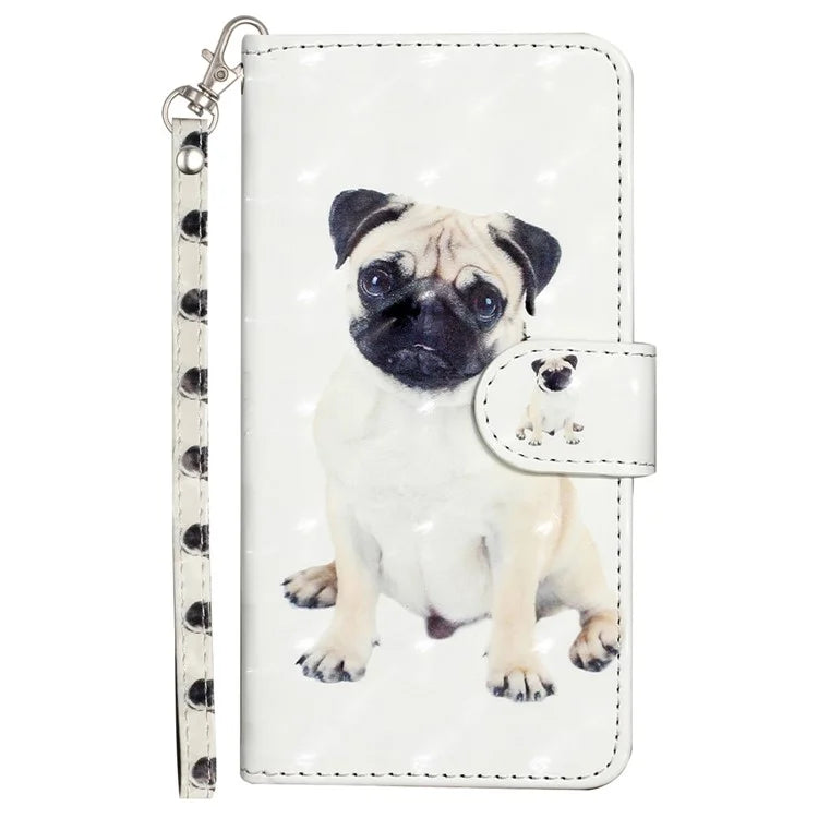 For Samsung Galaxy A15 5G Cover 3D Pattern Print Flip Stand Leather Phone Case