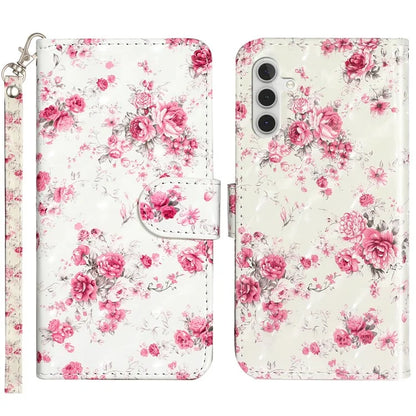 For Samsung Galaxy A15 5G Cover 3D Pattern Print Flip Stand Leather Phone Case