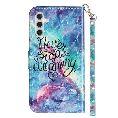 For Samsung Galaxy A15 5G Cover 3D Pattern Print Flip Stand Leather Phone Case