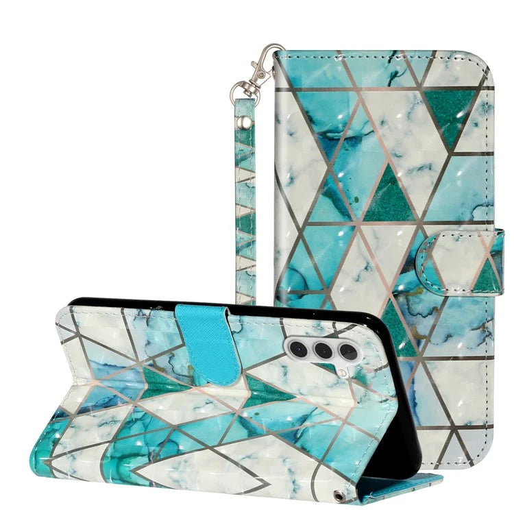 For Samsung Galaxy A15 5G Cover 3D Pattern Print Flip Stand Leather Phone Case