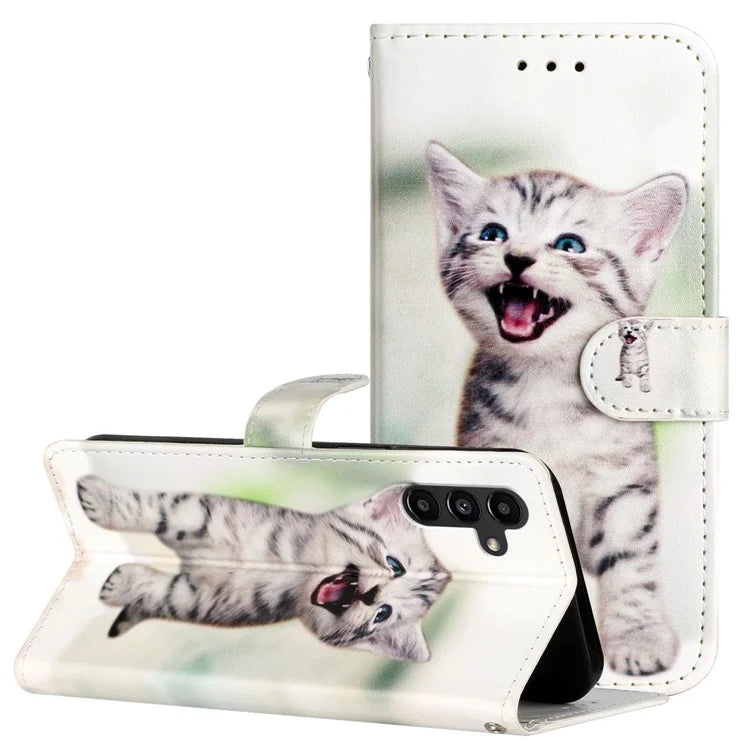 For Samsung Galaxy A15 5G Case Pattern Printing Wallet Flip Phone Cover