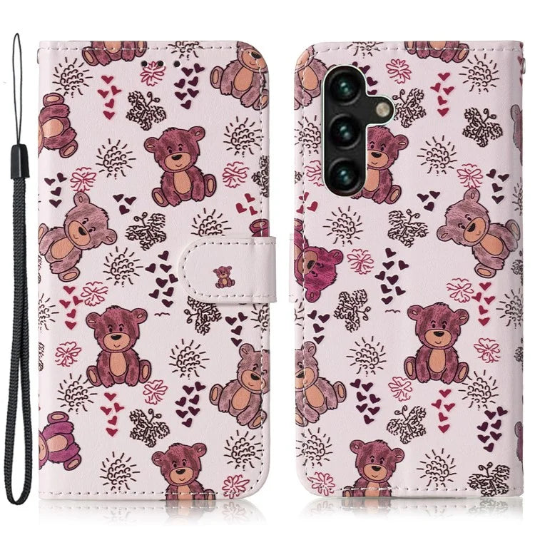 For Samsung Galaxy A15 5G Cover Stand Wallet Pattern Printing Leather Wallet Phone Case