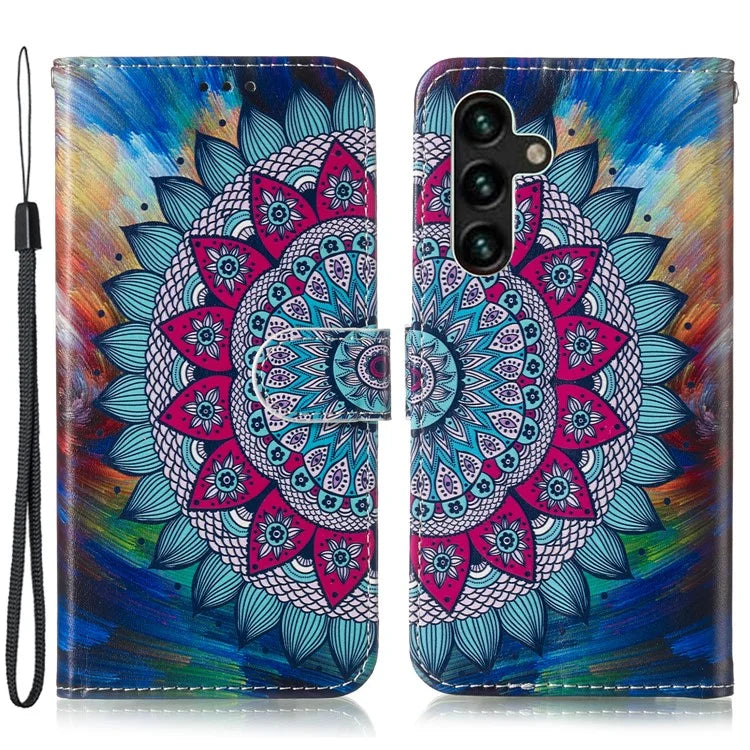 For Samsung Galaxy A15 5G Cover Stand Wallet Pattern Printing Leather Wallet Phone Case