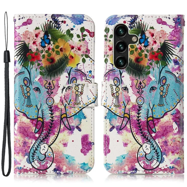 For Samsung Galaxy A15 5G Cover Stand Wallet Pattern Printing Leather Wallet Phone Case