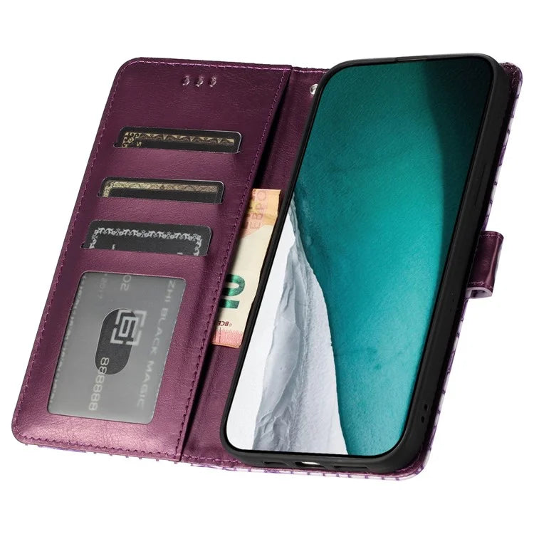 For Samsung Galaxy A15 5G Case PU Leather Crocodile Texture Phone Cover Wallet Stand Shell with Strap