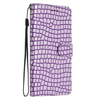For Samsung Galaxy A15 5G Case PU Leather Crocodile Texture Phone Cover Wallet Stand Shell with Strap