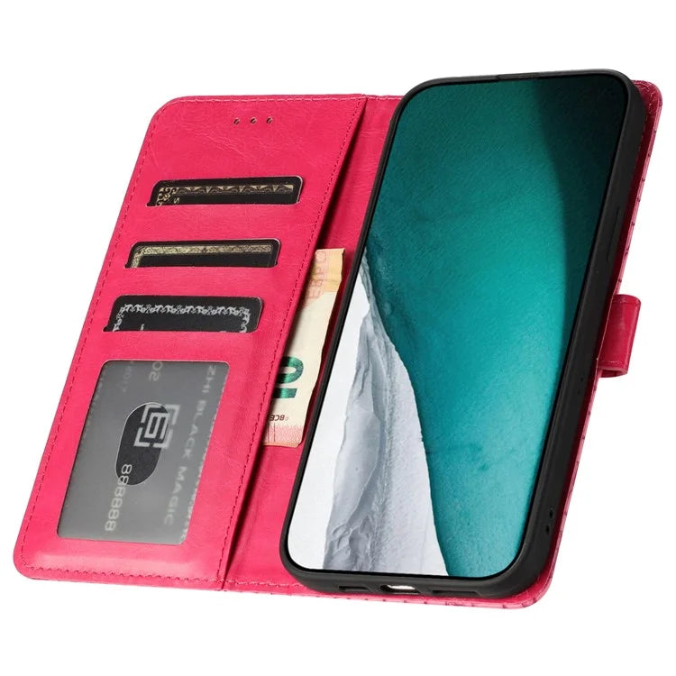 For Samsung Galaxy A15 5G Case PU Leather Crocodile Texture Phone Cover Wallet Stand Shell with Strap