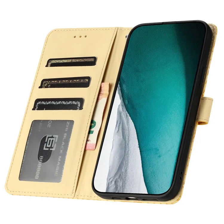 For Samsung Galaxy A15 5G Case PU Leather Crocodile Texture Phone Cover Wallet Stand Shell with Strap