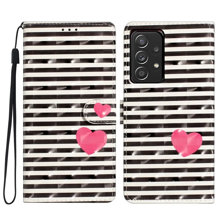 For Samsung Galaxy A23 5G (Global Version) / A23 4G Case Leather Wallet Pattern Print Phone Cover