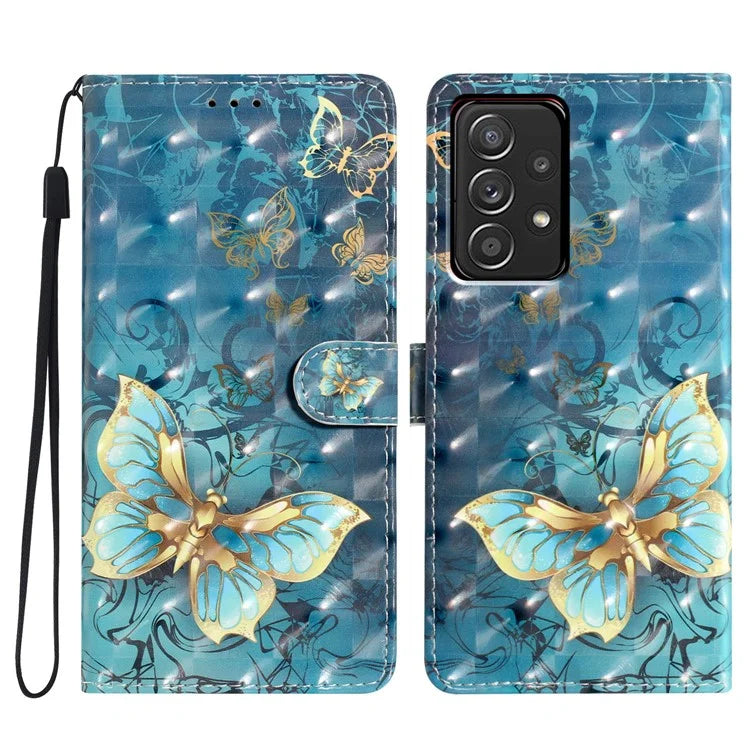 For Samsung Galaxy A23 5G (Global Version) / A23 4G Case Leather Wallet Pattern Print Phone Cover